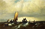 William Bradford Fishing Boats on the Bay of Fundy i painting